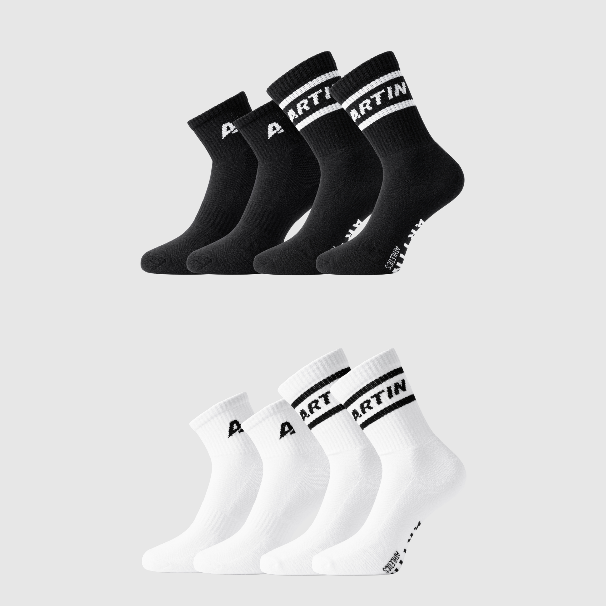 8-pack Gym Essentials Socks Bundel