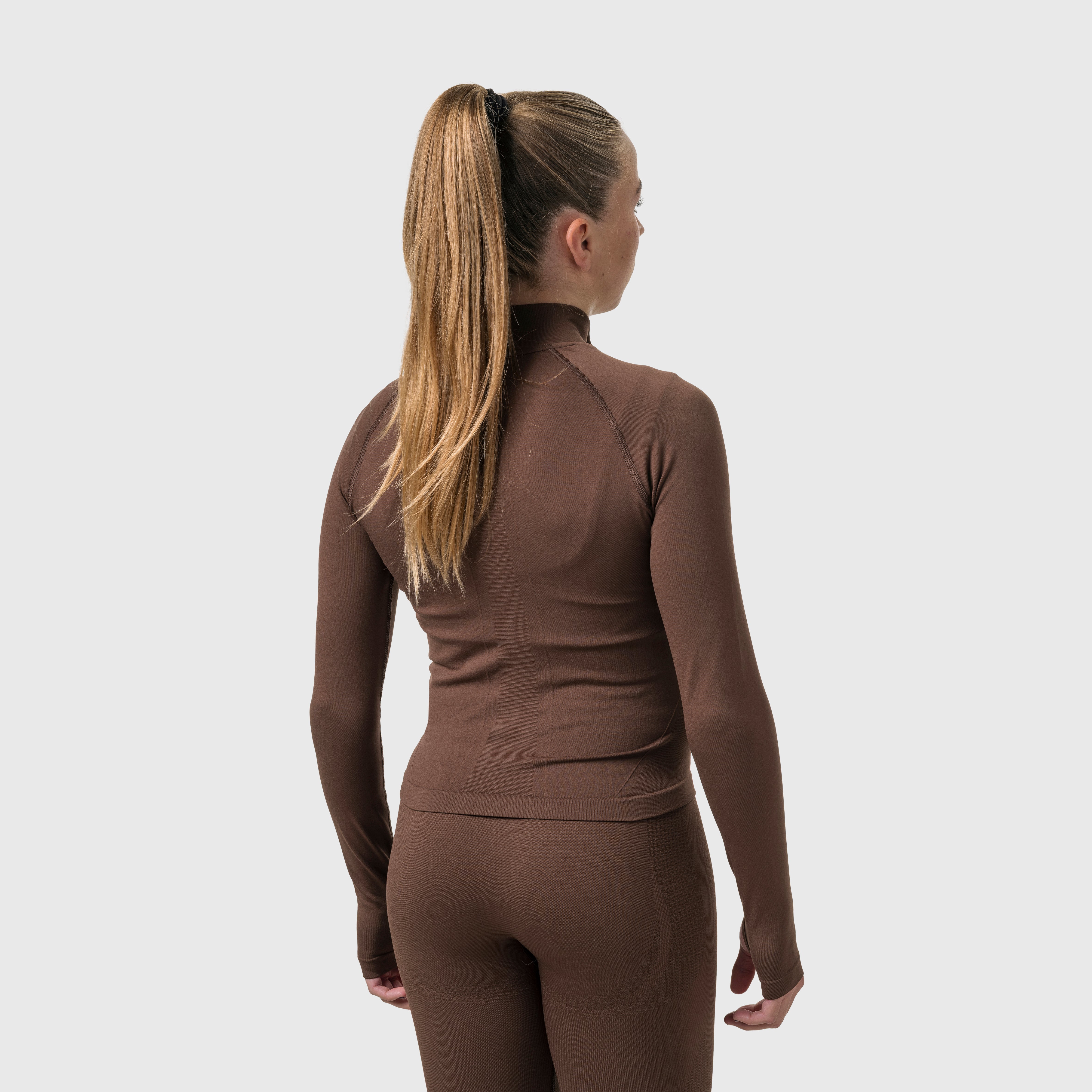 Nahtlose Funktionsjacke mit Reißverschluss