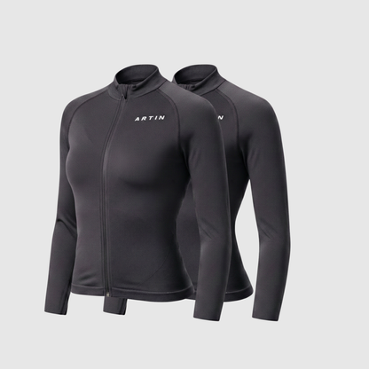 2er-Pack nahtlose Funktionsjacke mit Reißverschluss